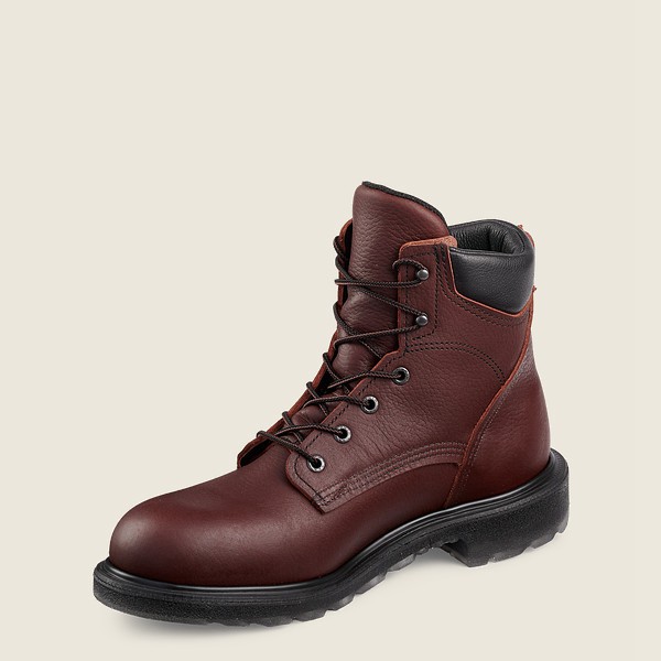 Red Wing Mens Safety Boots - Supersole® 2.0 - 6-inch Toe - Burgundy - RBW905726